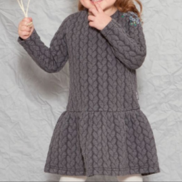 NWT Le Top Grey Sparkle Shoulder Holiday Dress - Picture 2 of 2